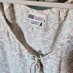 Faded Glory Women's Floral Pajama Top - Pink and White